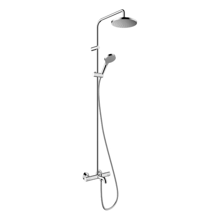 Душова система Hansgrohe Vernis Blend 200 1jet EcoSmart для ванни з термостатом, хром (26079000)
