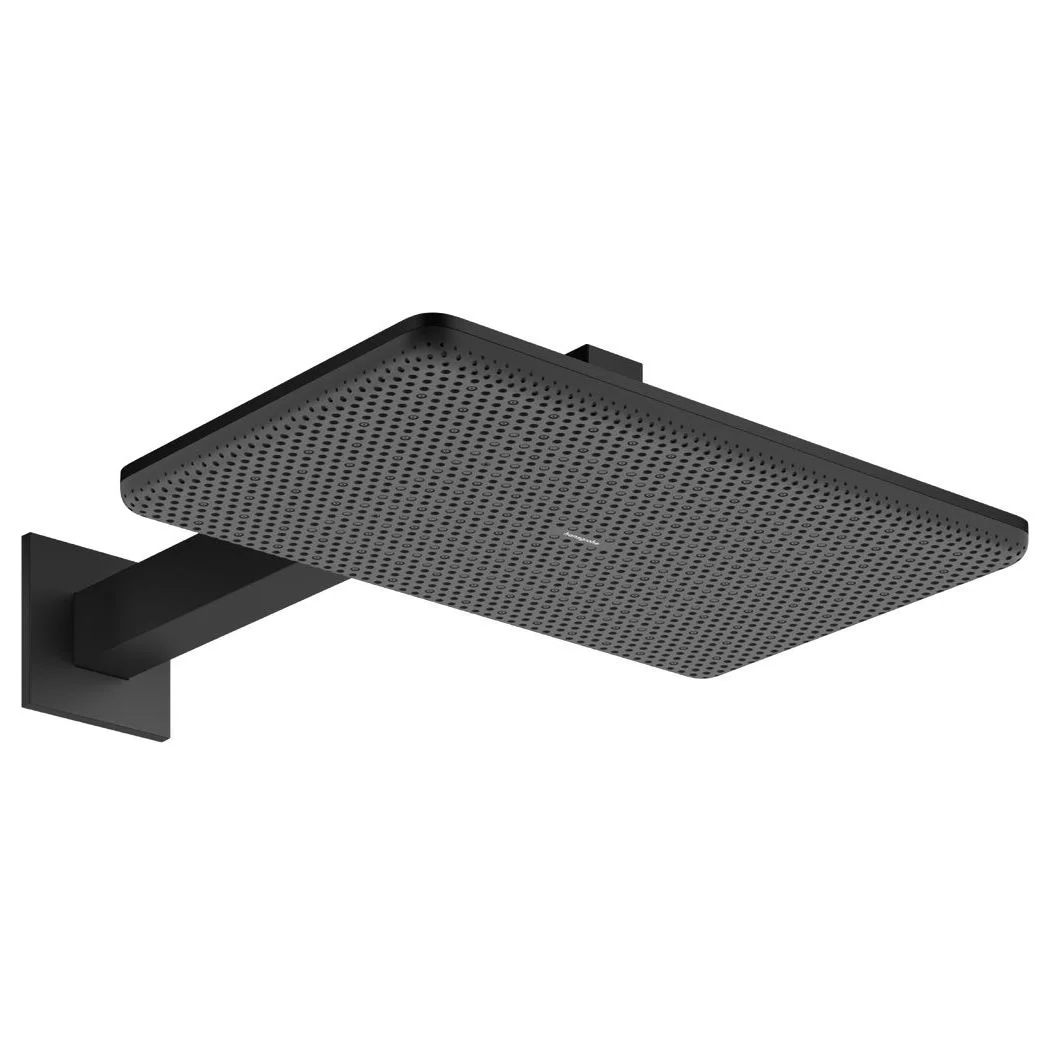 Верхній душ Hansgrohe Raindance Alive Q 340/210 2jet EcoSmart з утримувачем, Matt Black (24551670)