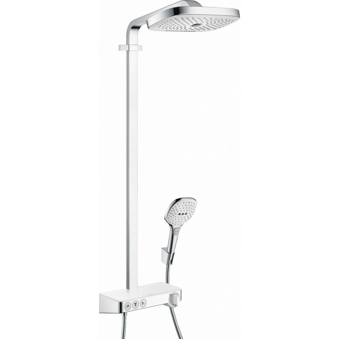 Душова система Hansgrohe Raindance Select E Showerpipe 300 2Jet з термостатом, білий / хром (27126400)
