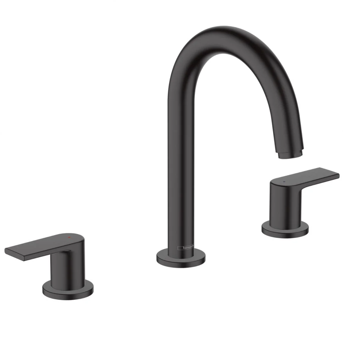Змішувач для умивальника Hansgrohe Vernis Shape на 3 отвори з донным клапаном pop-up, Matt Black (71563670)