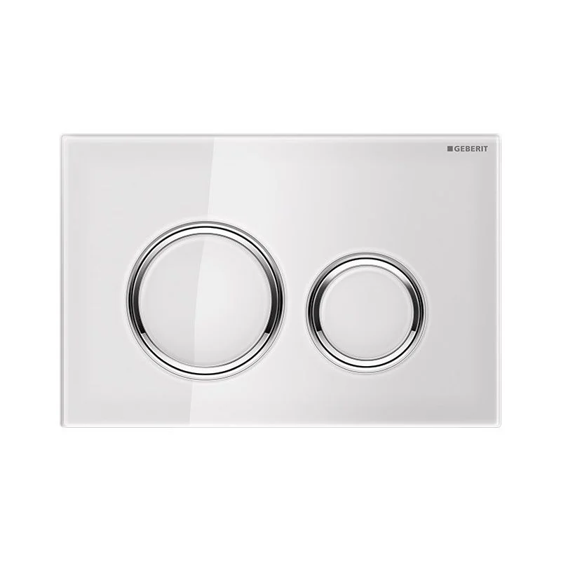 Кнопка змиву Geberit Sigma21, скло бiле (115.884.SI.1)