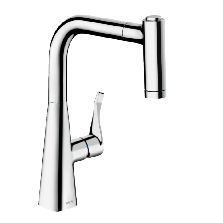 Змішувач для кухні Hansgrohe Metris Select 220 2jet з витяжним душем, хром (14834000)