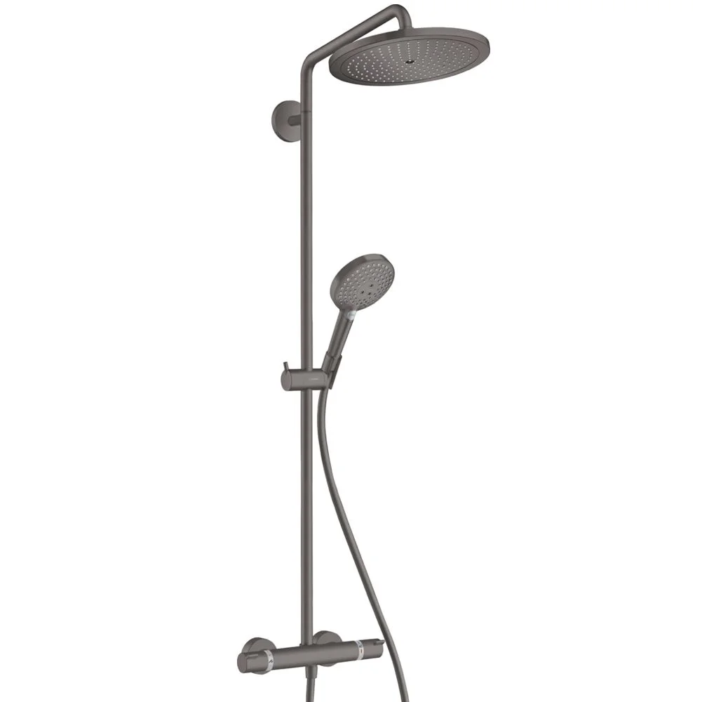 Душова система Hansgrohe Croma Select S 280 1jet Showerpipe з термостатом, brushed black chrome (26890340)