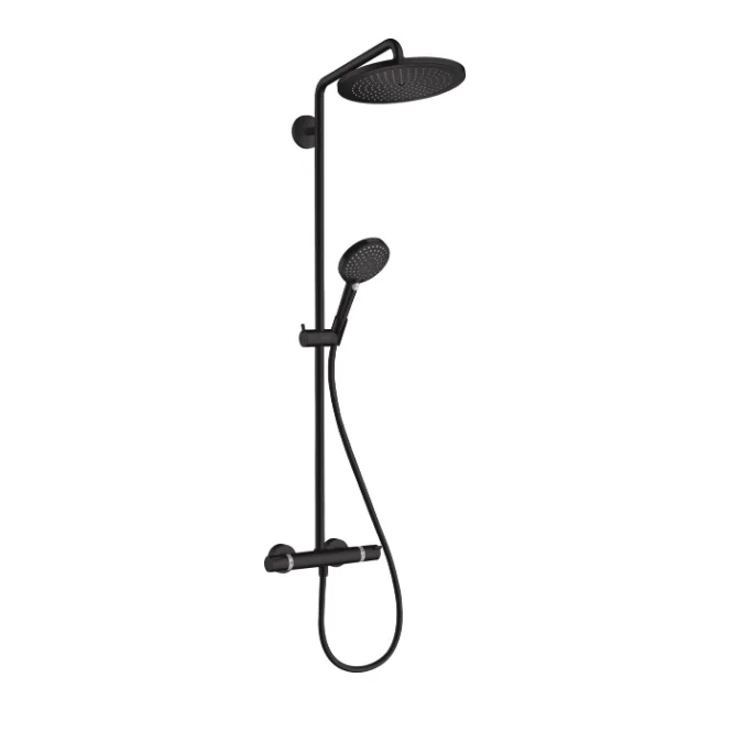 Душова система Hansgrohe Croma Select S 280 1jet Showerpipe з термостатом, matt black (26890670)