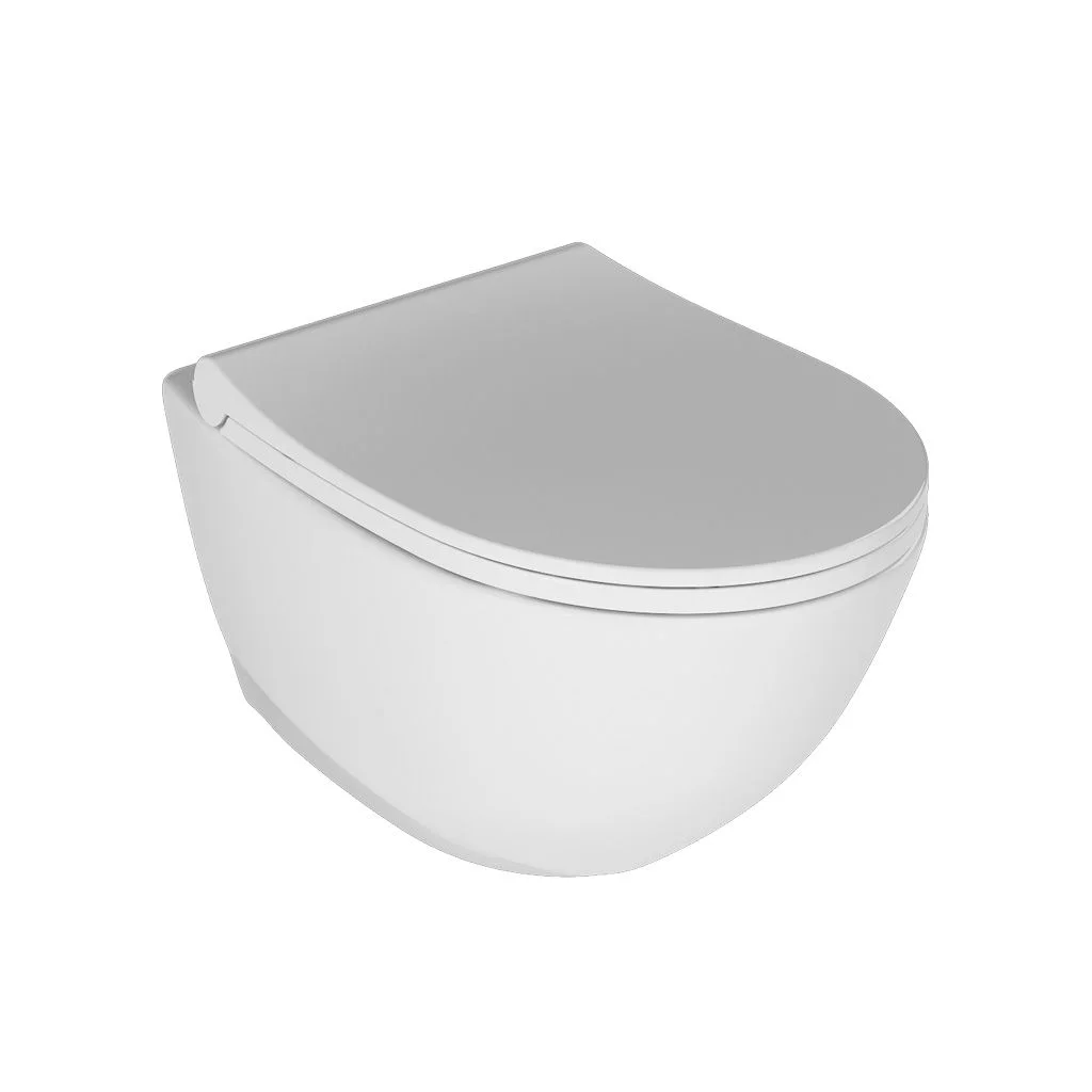 Підвісний унітаз з кришкою Quarter Bath Concorde безободковий, білий (70CO03052.00.1.3.01/30SCR.03.02.03.)