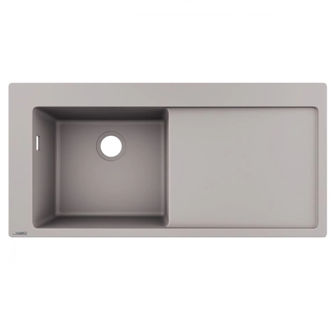 Кухонна мийка Hansgrohe S5110-F450 1050х510 поличка праворуч, Concretegrey (43330380)