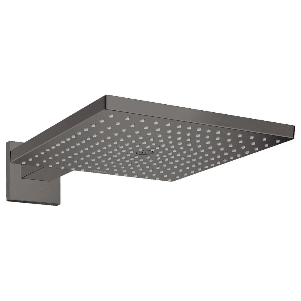 Верхній душ Hansgrohe Raindance Select E 300 1jet Air EcoSmart з тримачем 390 мм, Brushed Black Chrome (26239340)