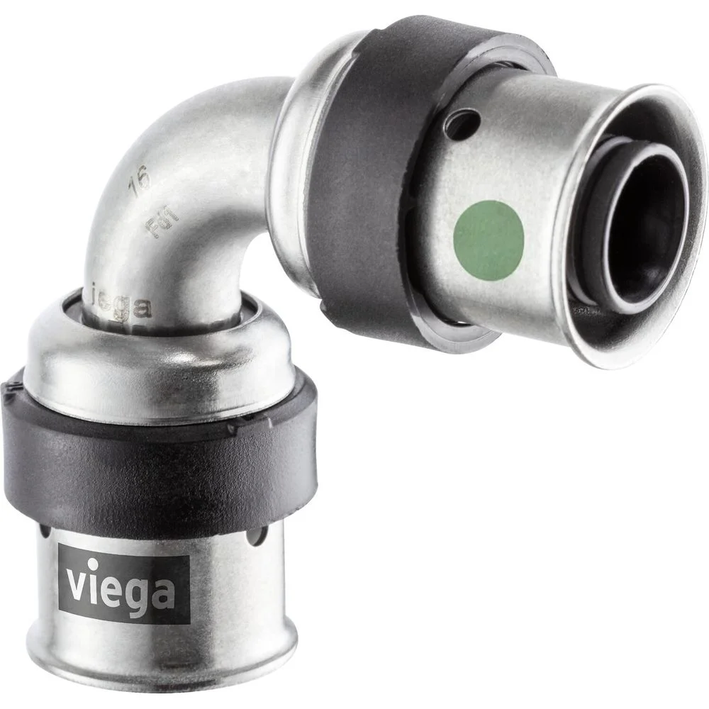 Відведення Viega Smartpress з контуром SC d=16 мм, 90°, нержавіюча сталь (729844)