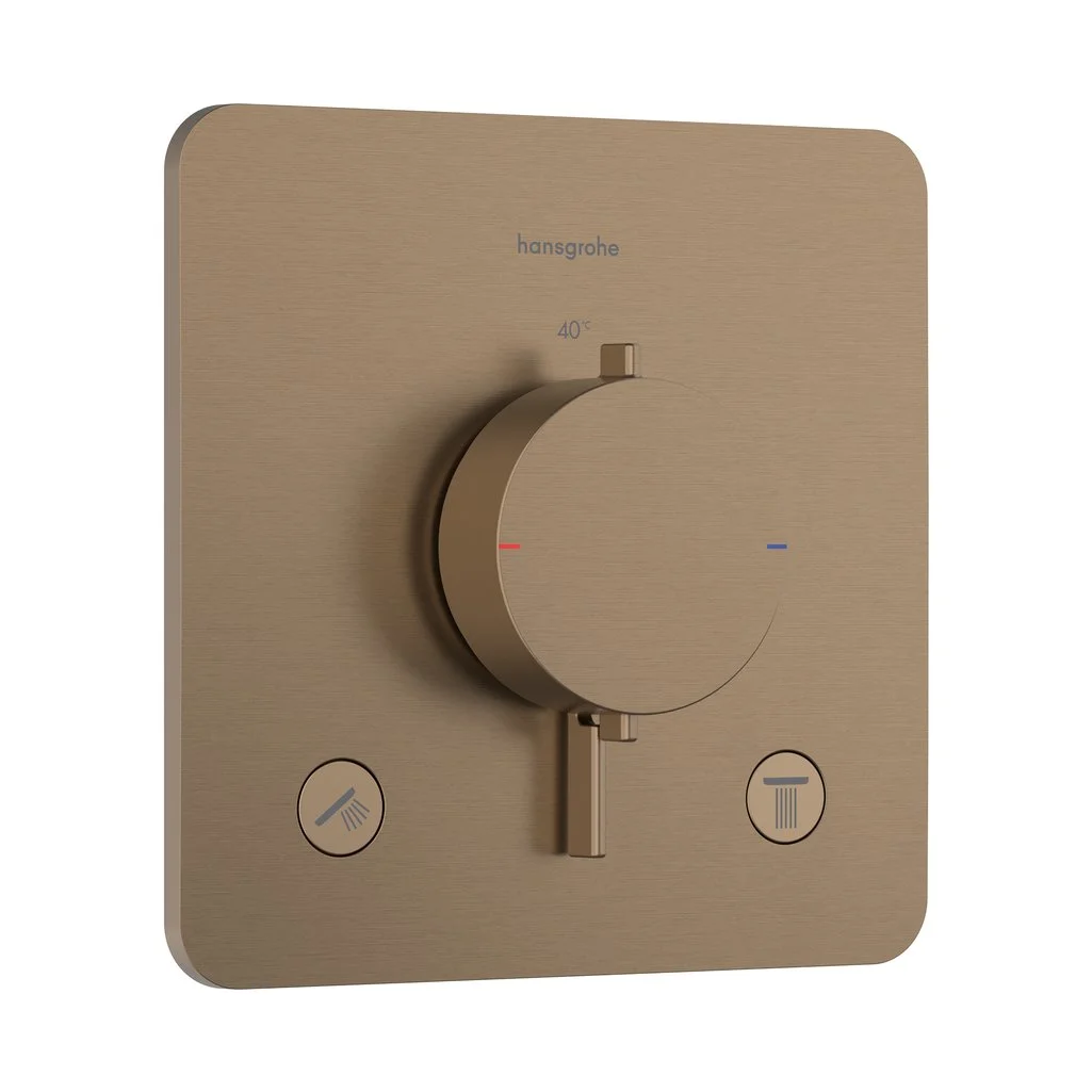 Термостат Hansgrohe Ecostat Comfort Q прихованого монтажу, на 2 функції, Brushed Bronze (33713140)