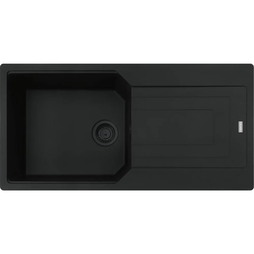 Кухонна мийка Franke UBG 611-100 X, накладна, оборотна, коландер+вентиль+сифон, 100x50, граніт чорний (114.0699.232)