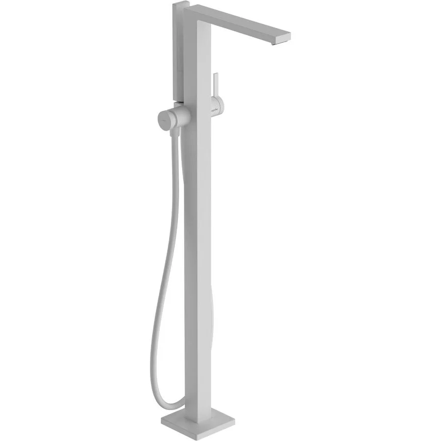 Змішувач для ванни підлоговий Hansgrohe Tecturis E, Matt White (73445700)