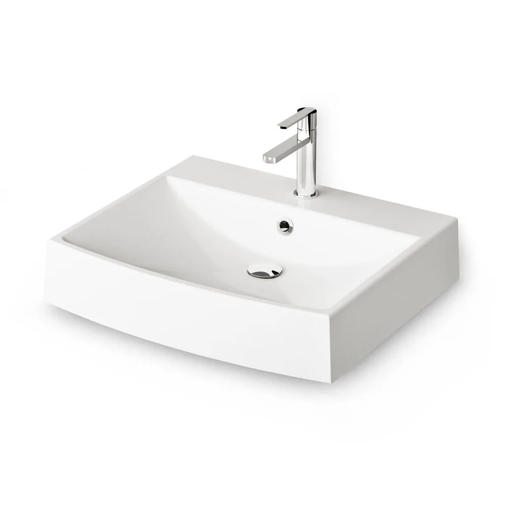 Умивальник підвісний PAA Step, литий камінь, 60х50, Glossy Alpine White (ISTE_00)