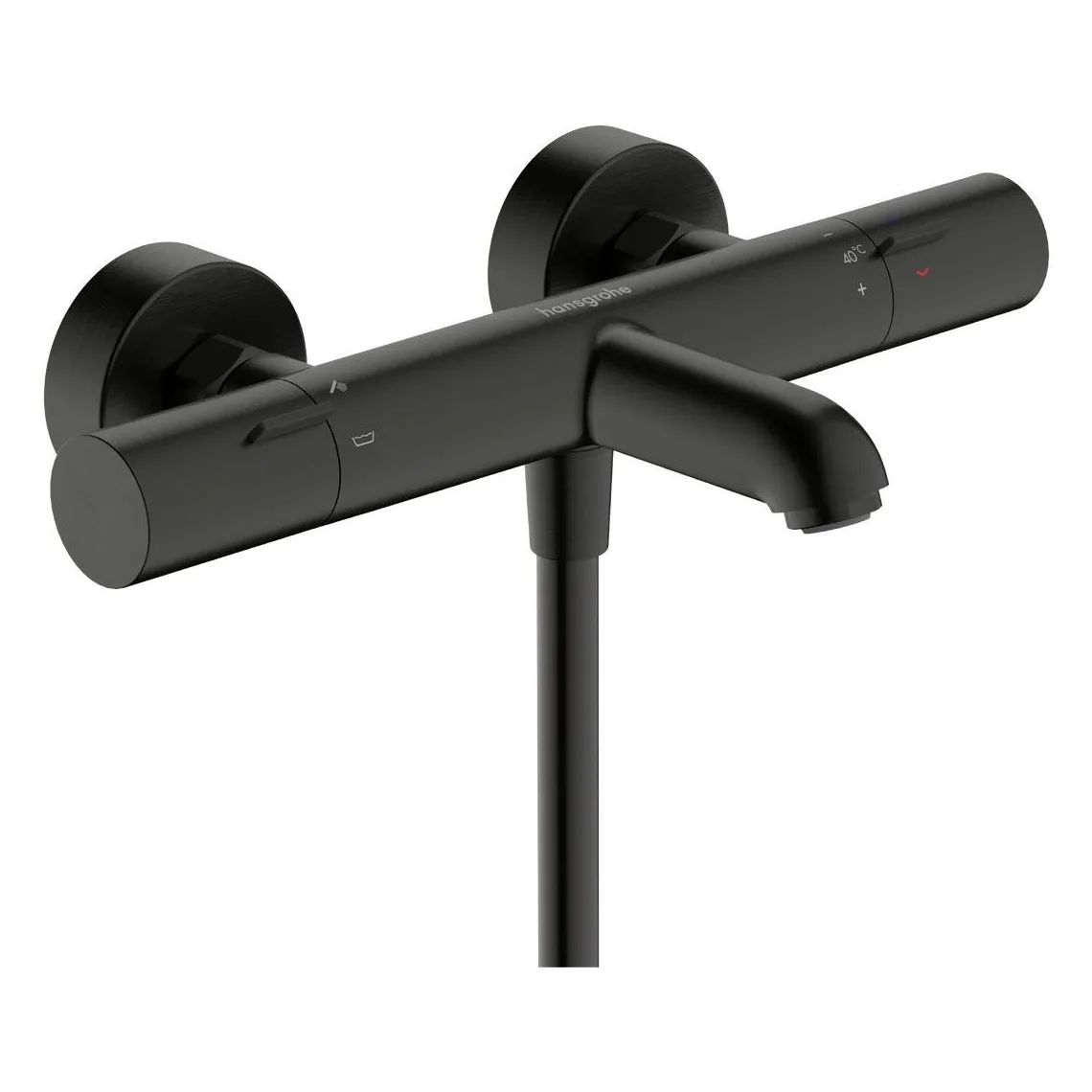 Змішувач із термостатом для ванни Hansgrohe Ecostat Fine, Brushed Black Chrome (13325340)