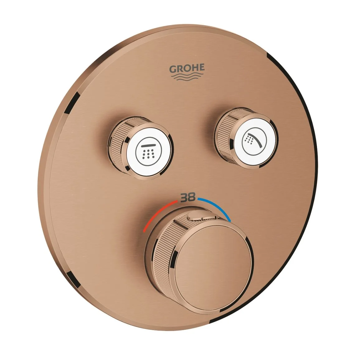Термостат для ванни прихованого монтажу Grohe Grohtherm SmartControl, зовнішня частина, теплий захід сонця матовий (29119DL0)