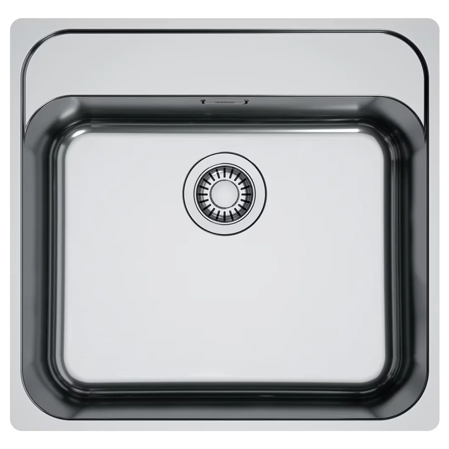 Кухонна мийка Franke SRX 210-50 TL, накладна, вентиль, сифон, кріплення, 53х51, нержавіюча сталь полірована (127.0703.299)