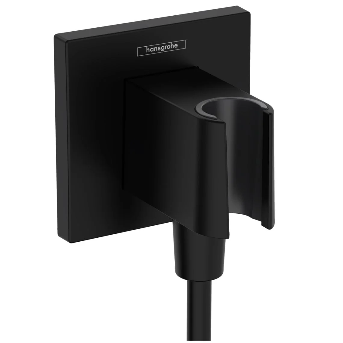 Шлангове приєднання Hansgrohe FixFit Porter E з тримачем, Matt Black (26889670)