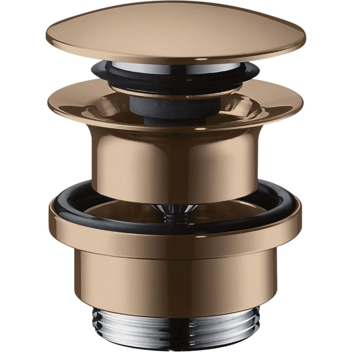 Донний клапан для умивальників з переливом AXOR push-open, Polished Red Gold (51300300)