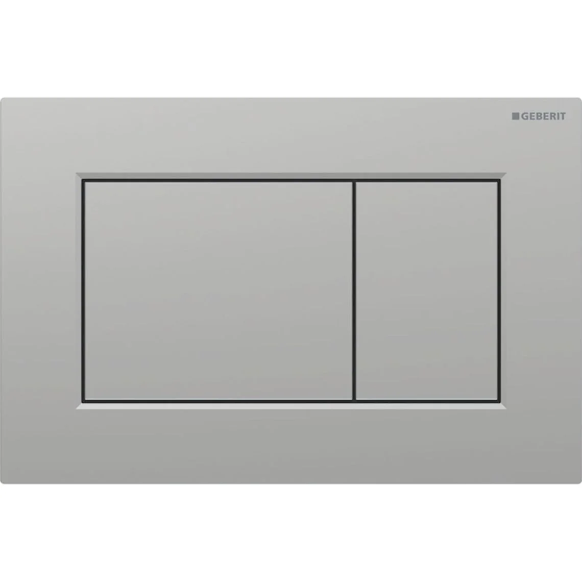 Клавіша змиву Geberit Sigma01 Square, подвійний змив, пластик, хром матовий (115.660.JQ.1)