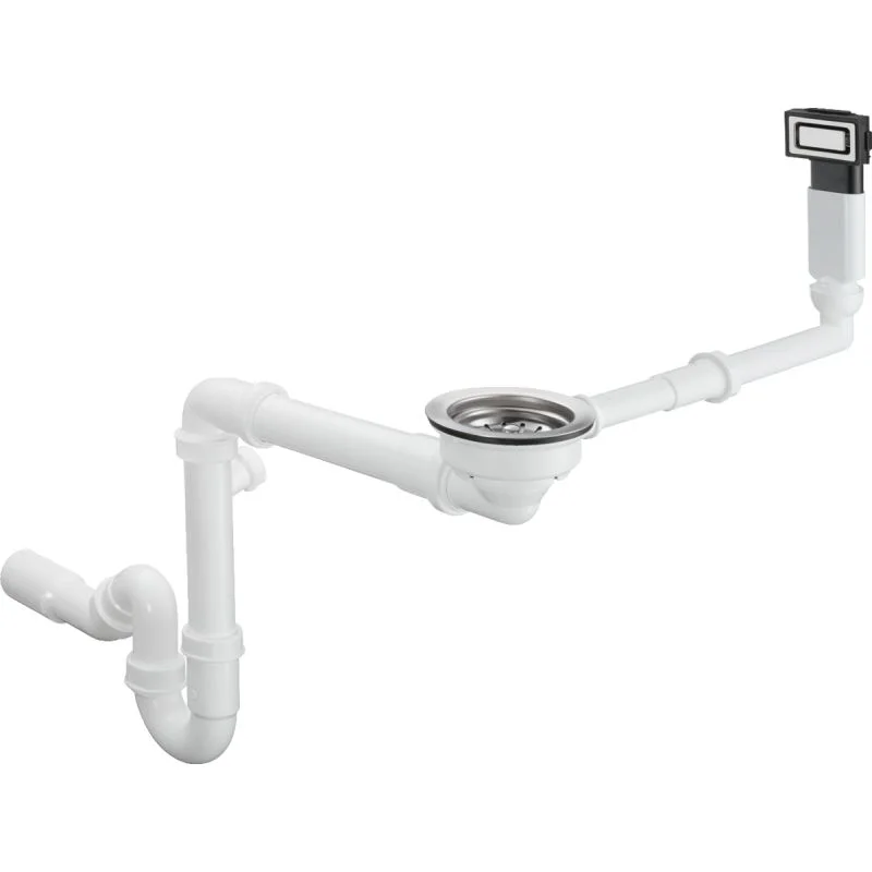 Сифон з переливом для мийки Hansgrohe D14-10 на 1 чашу, сталевий (43921800)