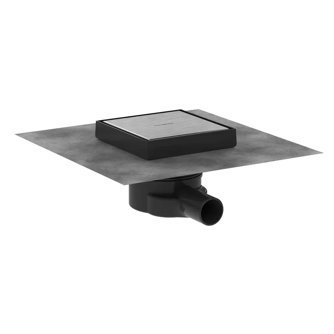 Душовий трап точковий Hansgrohe RainDrain Point 150x150х27 мм d40, Brushed Stainless Steel (56249800)