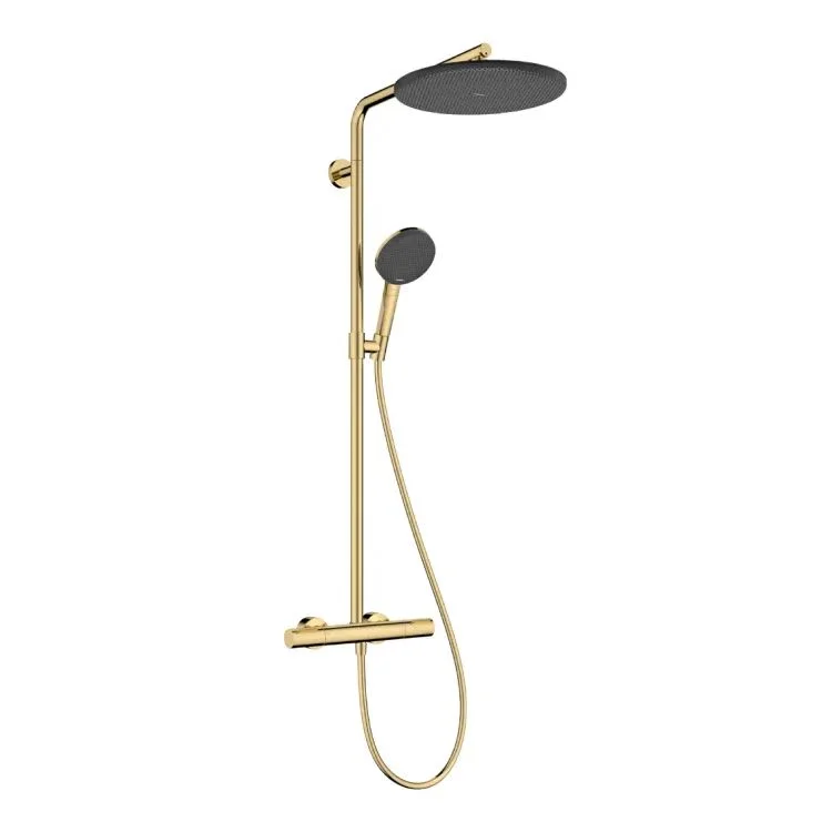 Душова система Hansgrohe Raindance Alive S Puro 300 1jet з Ecostat Element, Polished Gold Optic (24592990)