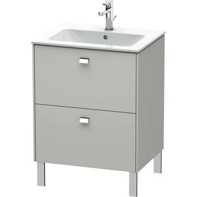 Комплект тумби напольної Duravit Brioso 62х47.9, ConcreteGreyMattDecor та умивальника Duravit ME by Starck, 63х49, White (2336630000_BR440101007)
