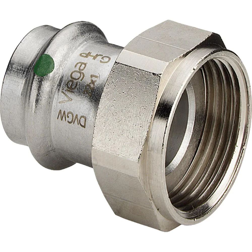 Перехід на різьбові з'єднання Viega Sanpress Inox із SC-контуром d=18 мм, ВР G=1/2, нержавіюча сталь (437596)