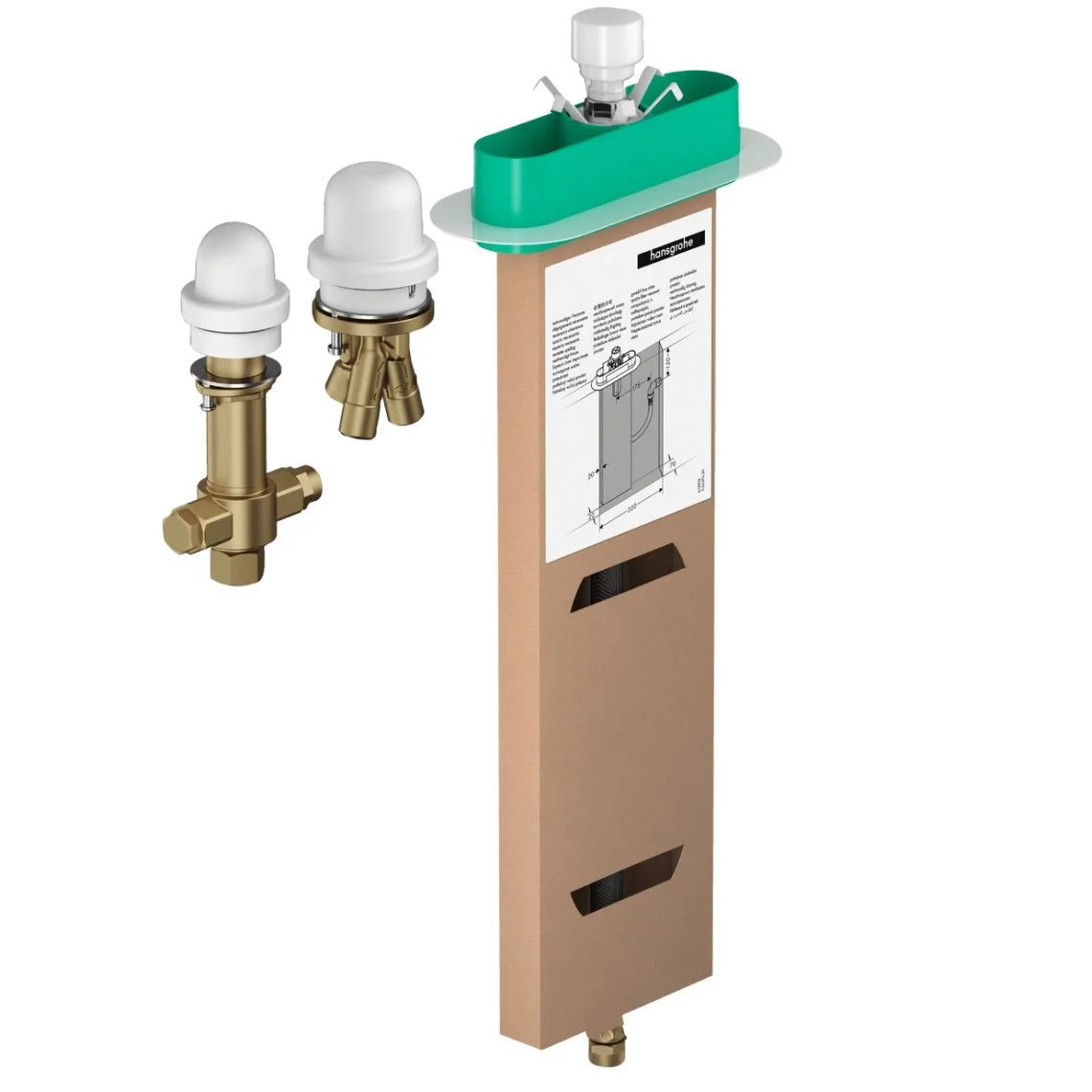 Вбудована частина змішувача для ванни Hansgrohe на 3 отвори (13481180)