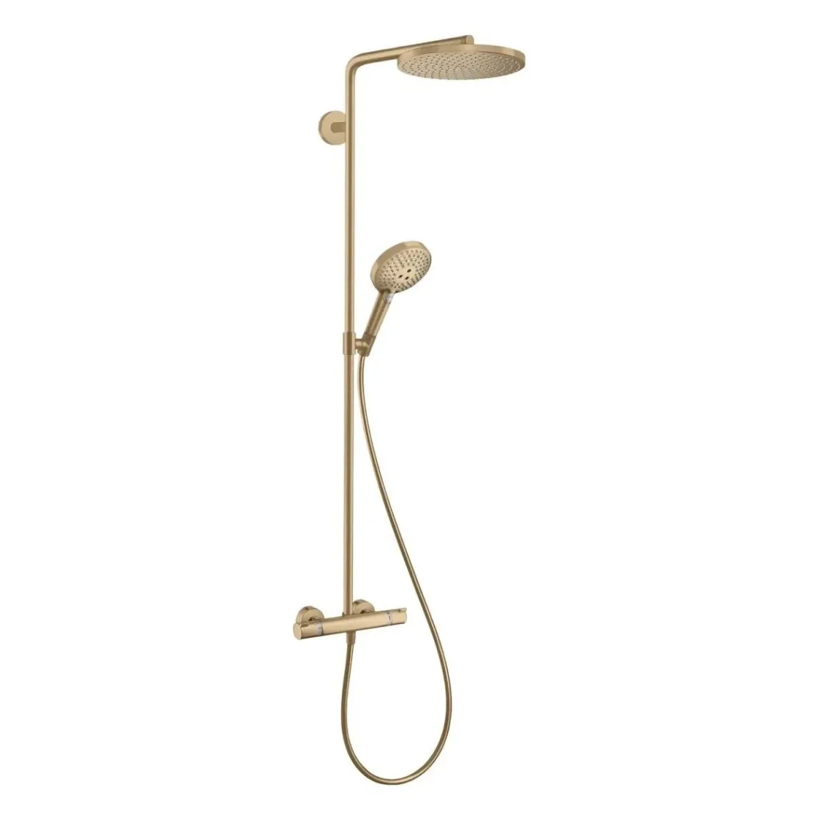 Душова система Hansgrohe Raindance S 240 EcoSmart PowderRain 2jet з термостатом, Brushed Bronze (28823140)