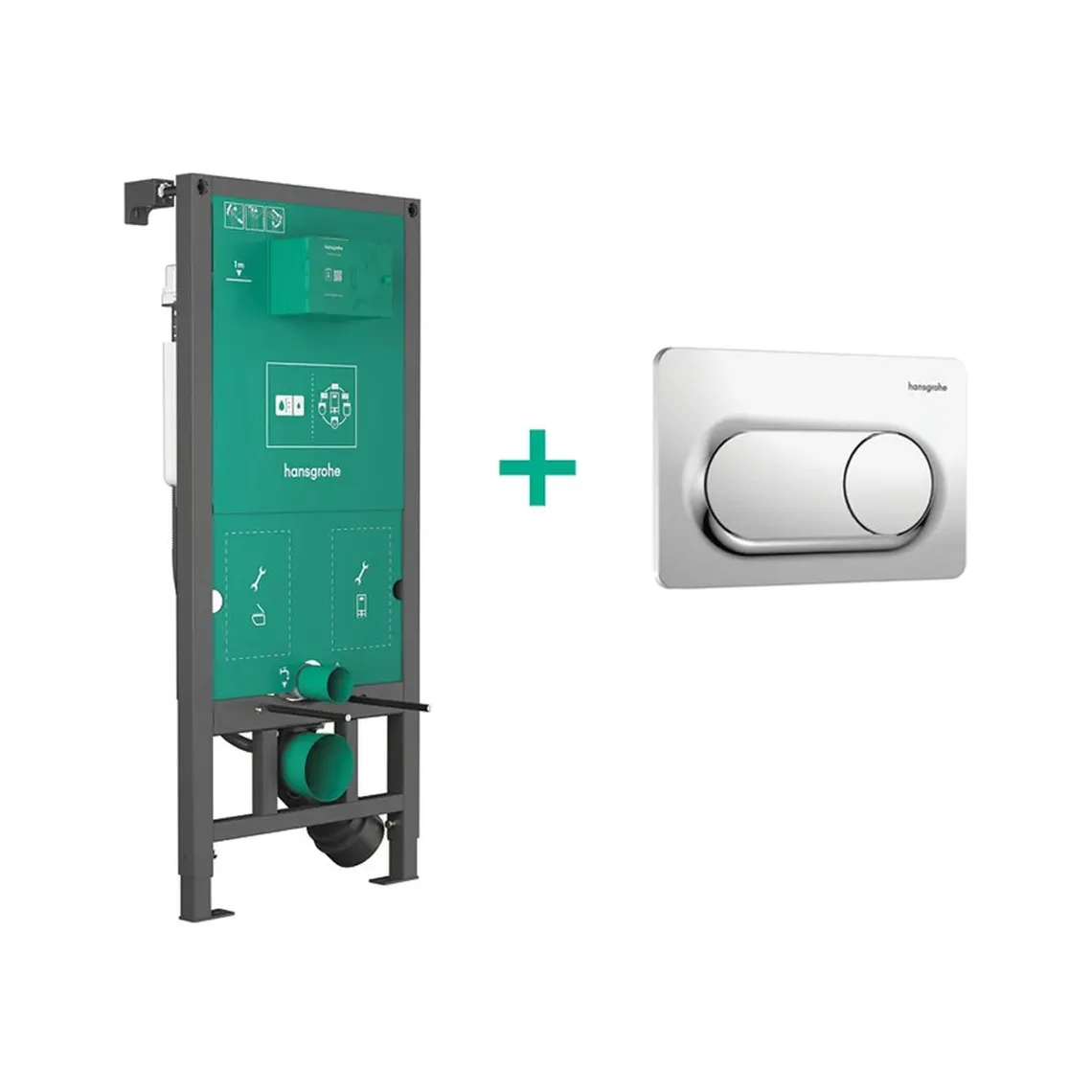 Інсталяція Hansgrohe iFrame Universal з клавішею iFrame Original S, Chrome (99002000)