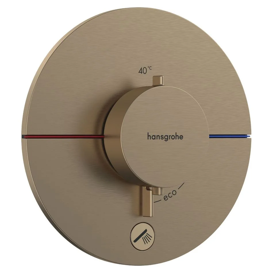 Термостат прихованого монтажу Hansgrohe ShowerSelect Comfort S HighFlow на 1 функцію, Brushed Bronze (15562140)