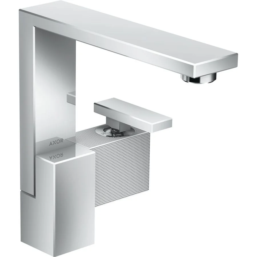 Змішувач для умивальника AXOR Edge 190 Push-Open, з алмазною огранюванням, хром (46021000)