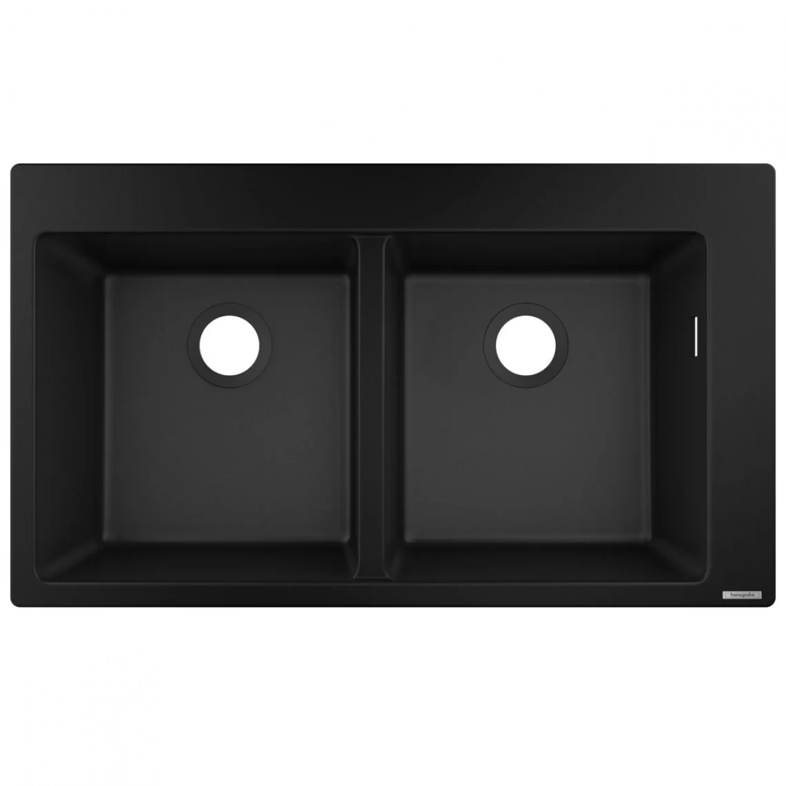 Кухонна мийка Hansgrohe S510-F770 770х510 на 2 чаші 370/370, Graphiteblack (43316170)