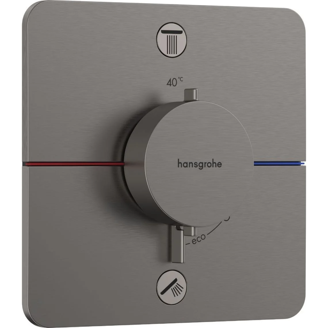 Термостат прихованого монтажу Hansgrohe ShowerSelect Comfort Q на 2 функції, Brushed Black Chrome (15583340)