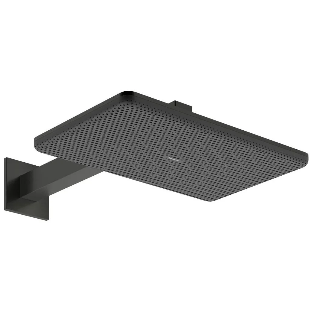 Верхній душ Hansgrohe Raindance Alive Q 340/210 2jet EcoSmart із тримачем, Brushed Black Chrome (24551340)