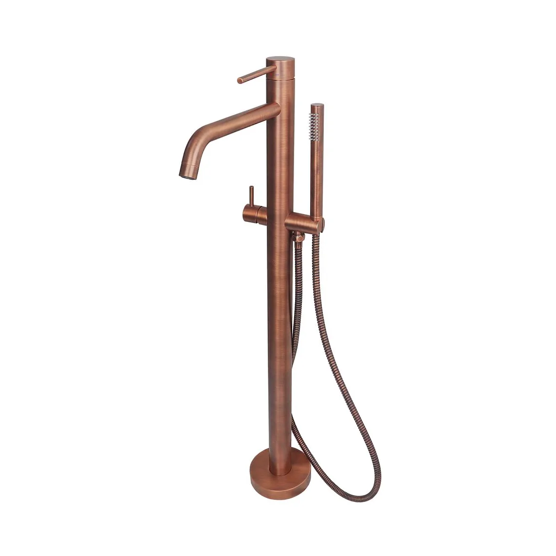 Змішувач для ванни/душу Paffoni Light, підлоговий, зовнішня частина, Brushed Copper PVD (LIGBOX032RASP)