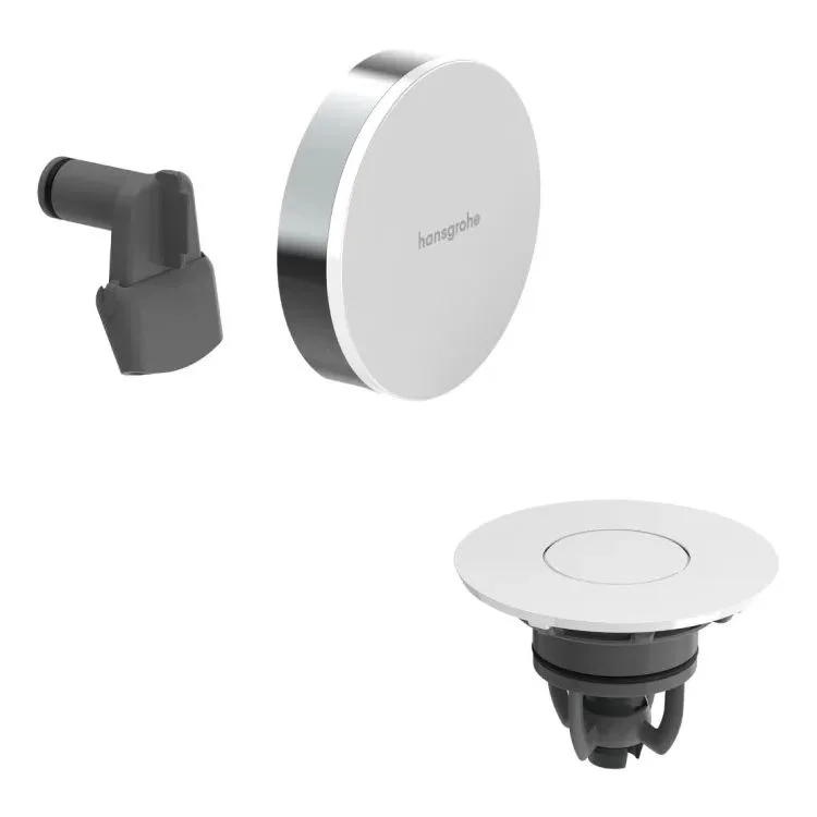 Зовнішня частина Hansgrohe Exafill II до сифона на ванну з наповненням, Chrome/White Gloss (58119000)
