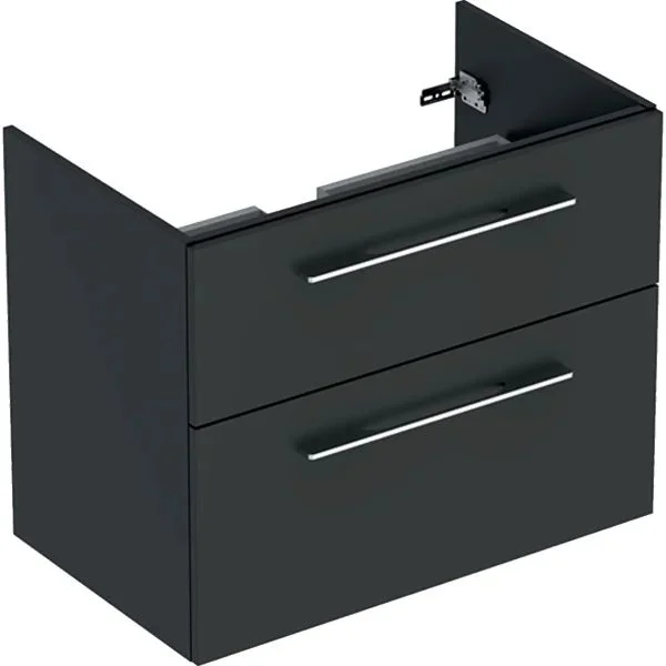 Шафа для вмивальника Geberit Selnova Square slim rim, з двома ящикам, лава (501.209.00.1)