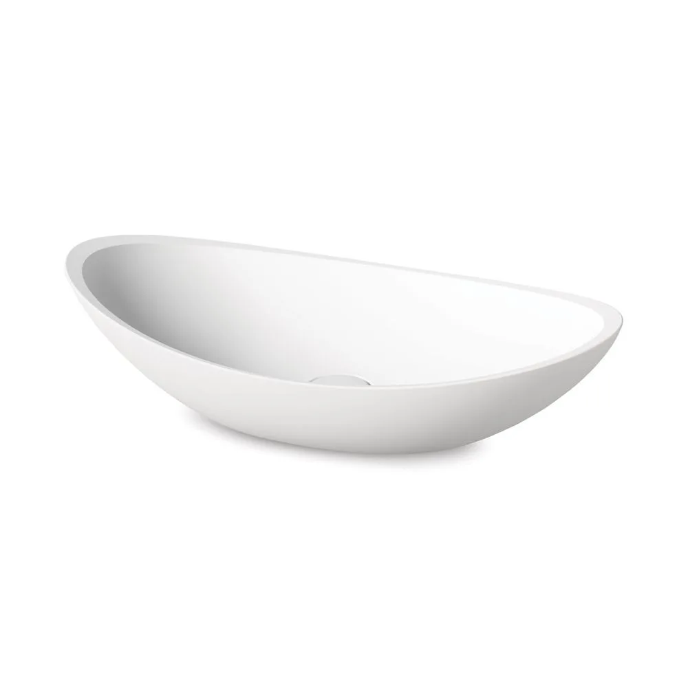 Умивальник накладний PAA Felice, Silkstone, без переливу, 69х37,5, Matte White (IFES_00)