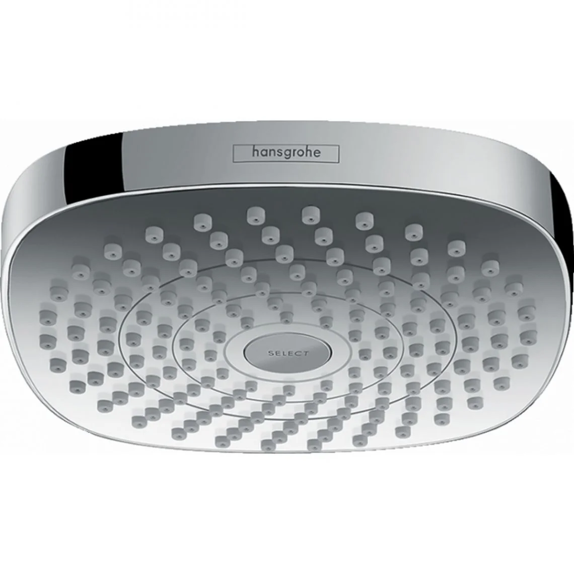 Верхній душ Hansgrohe Croma Select E 180 2jet Showerpipe EcoSmart 9 л / хв, білий / хром (26528400)