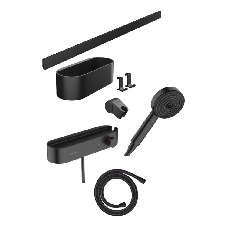 Комплект аксесуарів Hansgrohe Activation EcoSmart з термостатом 7в1, Matt Black (24250670)