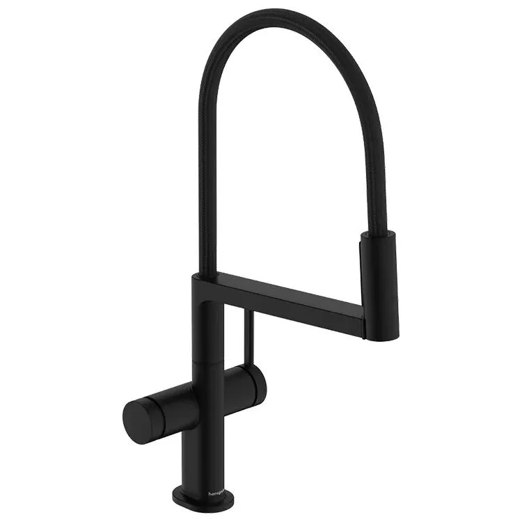 Кухонний змішувач Hansgrohe Talis M54 PowderSpray 210 3jet Semi-Pro, Matt Black (72861670)
