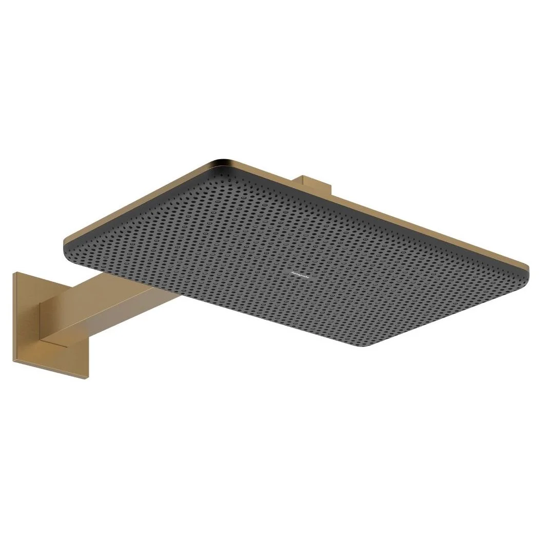 Верхній душ Hansgrohe Raindance Alive Q 340/210 2jet EcoSmart із тримачем, Brushed Bronze (24551140)