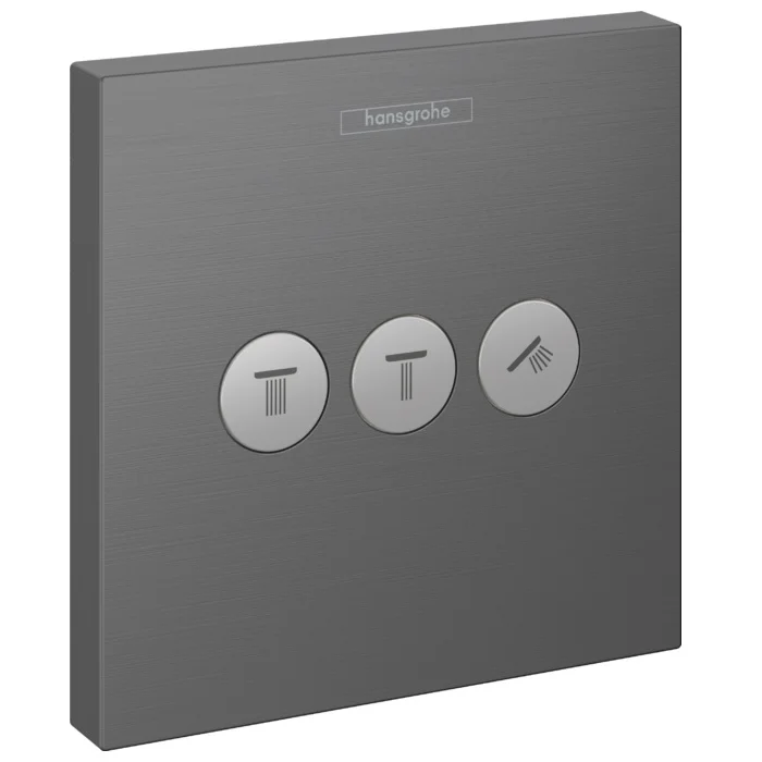 Перемикач Hansgrohe ShowerSelect на 3 клавіші, Brushed Black Chrome (15764340)
