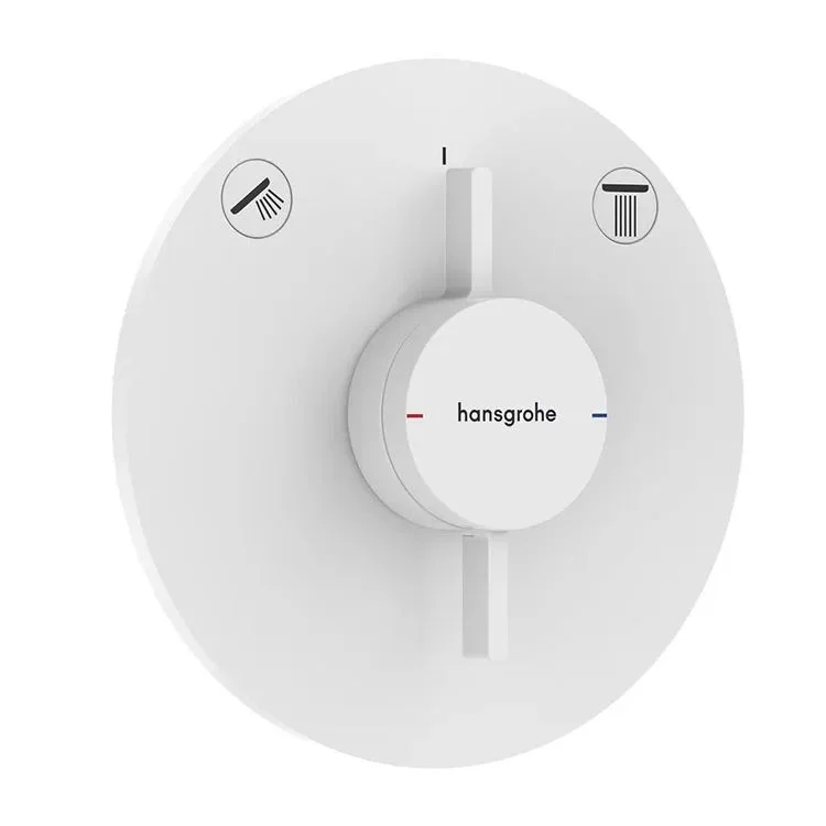Змішувач Hansgrohe прихованого монтажу для душу DuoTurn S на 2 функції, White (75418700)