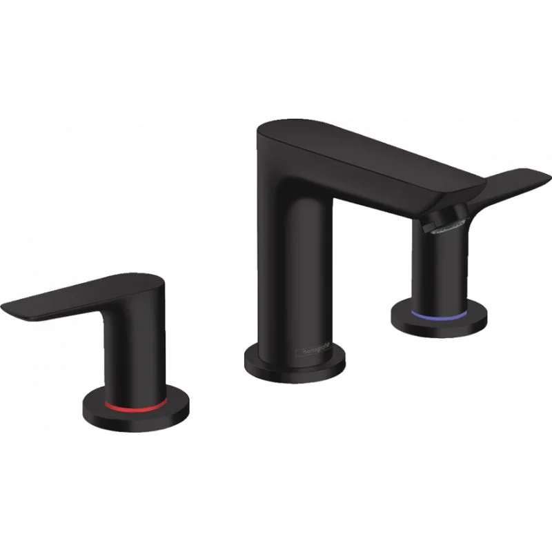 Змішувач для умивальника Hansgrohe Talis E на 3 отвори, чорний матовий (71733670)