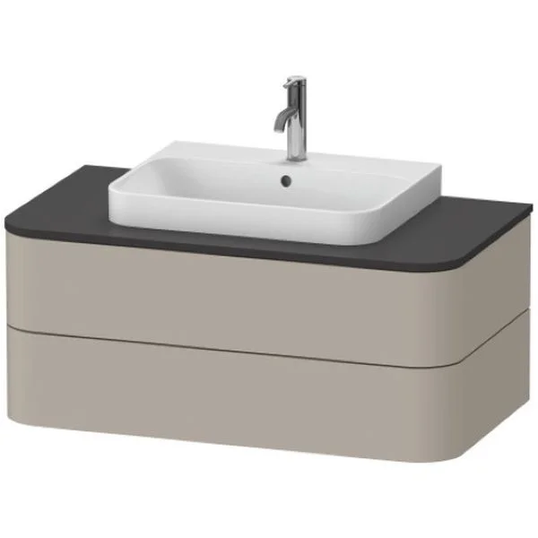 Тумбочка під умивальник Duravit Happy D.2 Plus для підвісної консолі 1000х500 мм, кам'яно-сіра (HP497109292)