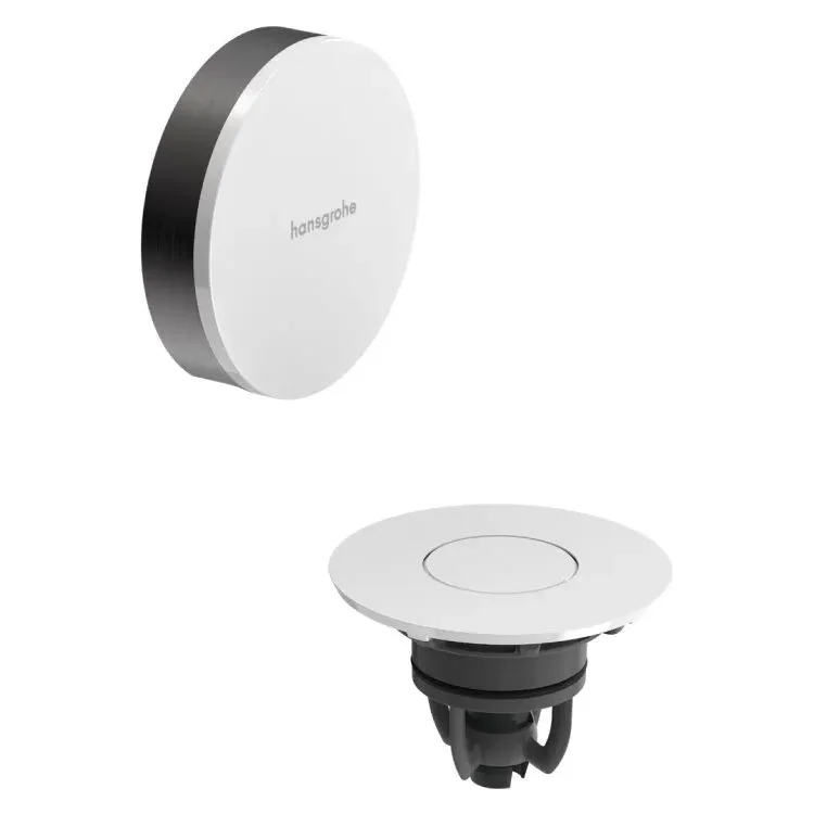 Зовнішня частина Hansgrohe Flexaplus II до сифона на ванну, Brushed Black Chrome/White Gloss (58187340)