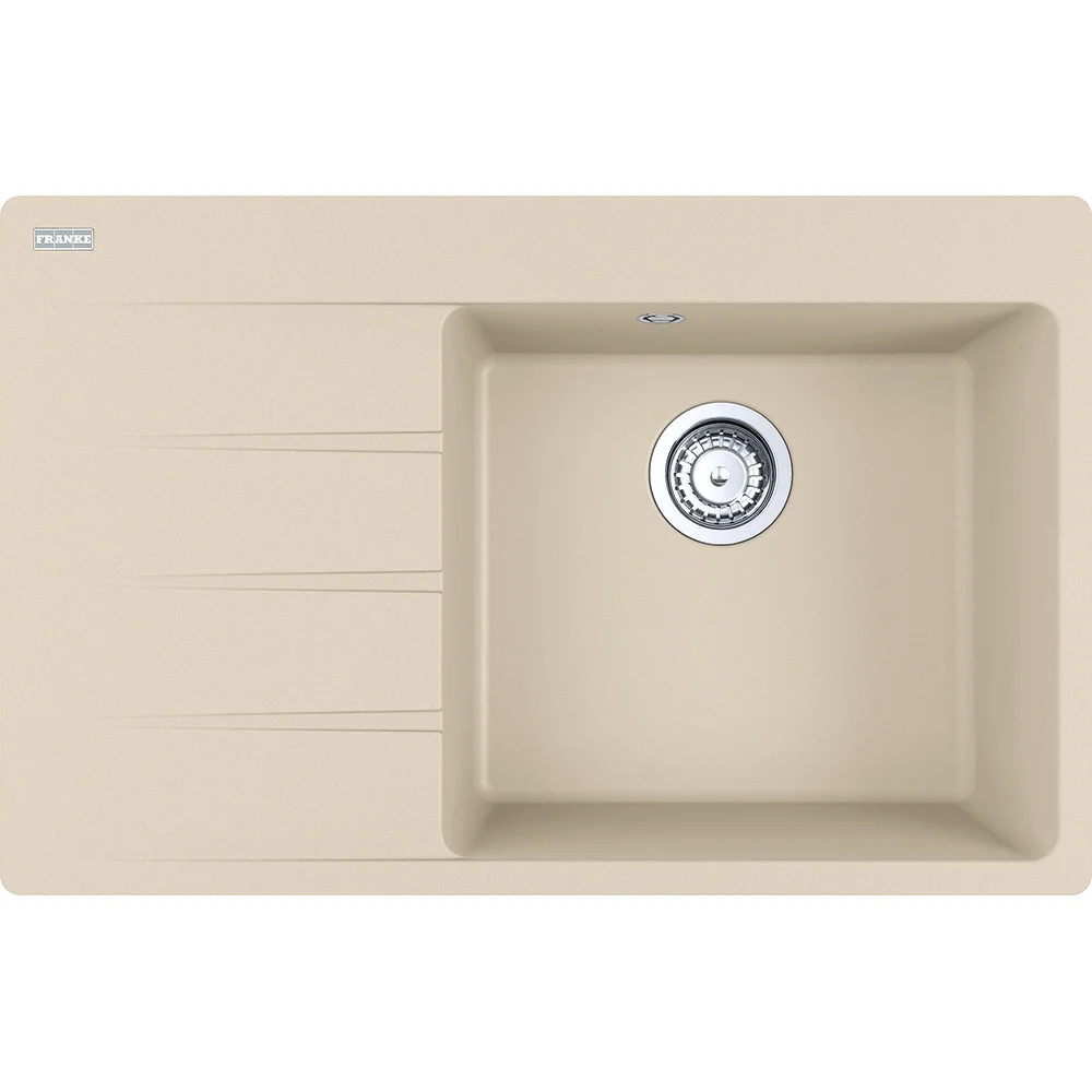 Кухонна мийка Franke Centro CNG 611-78 TL, накладна, крило ліворуч, 78х50, граніт бежевий (114.0630.467)