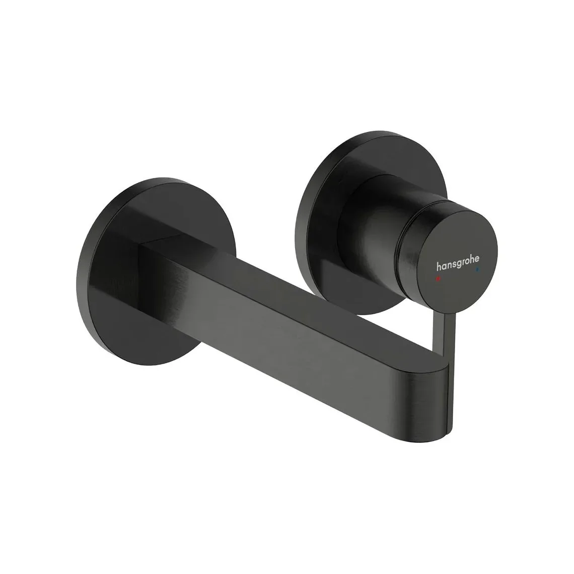 Змішувач для умивальника Hansgrohe Finoris 165 зі стіни, Brushed Black Chrome (76051340)